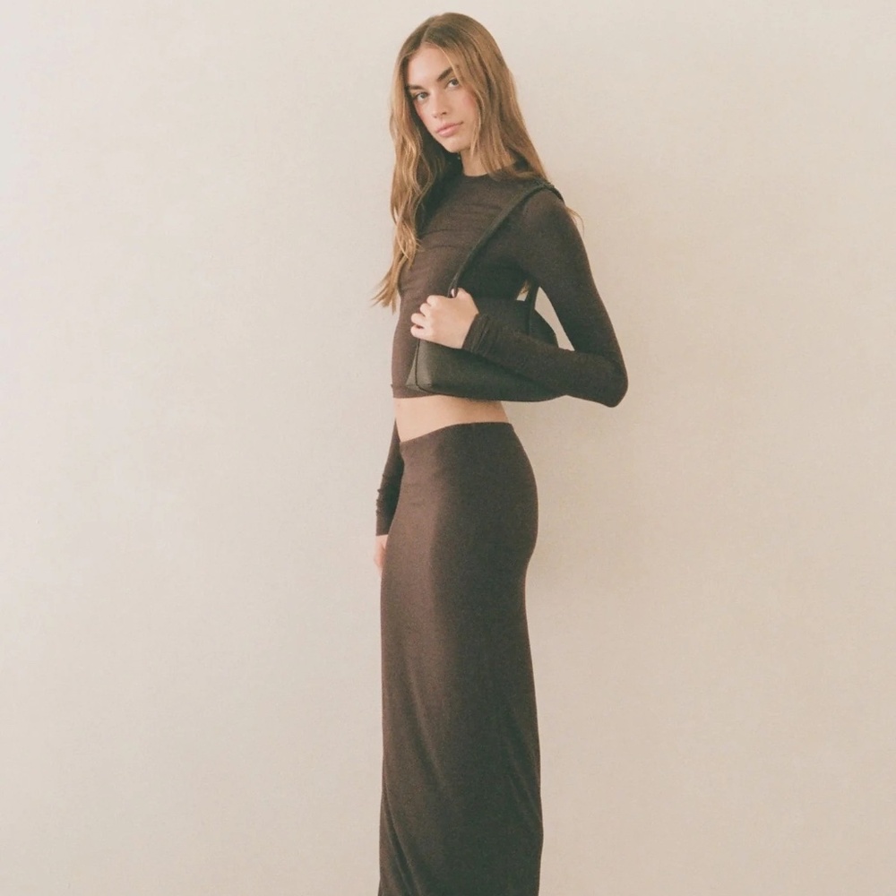 Laud Brown Maxi Skirt SIZE SMALL/MED